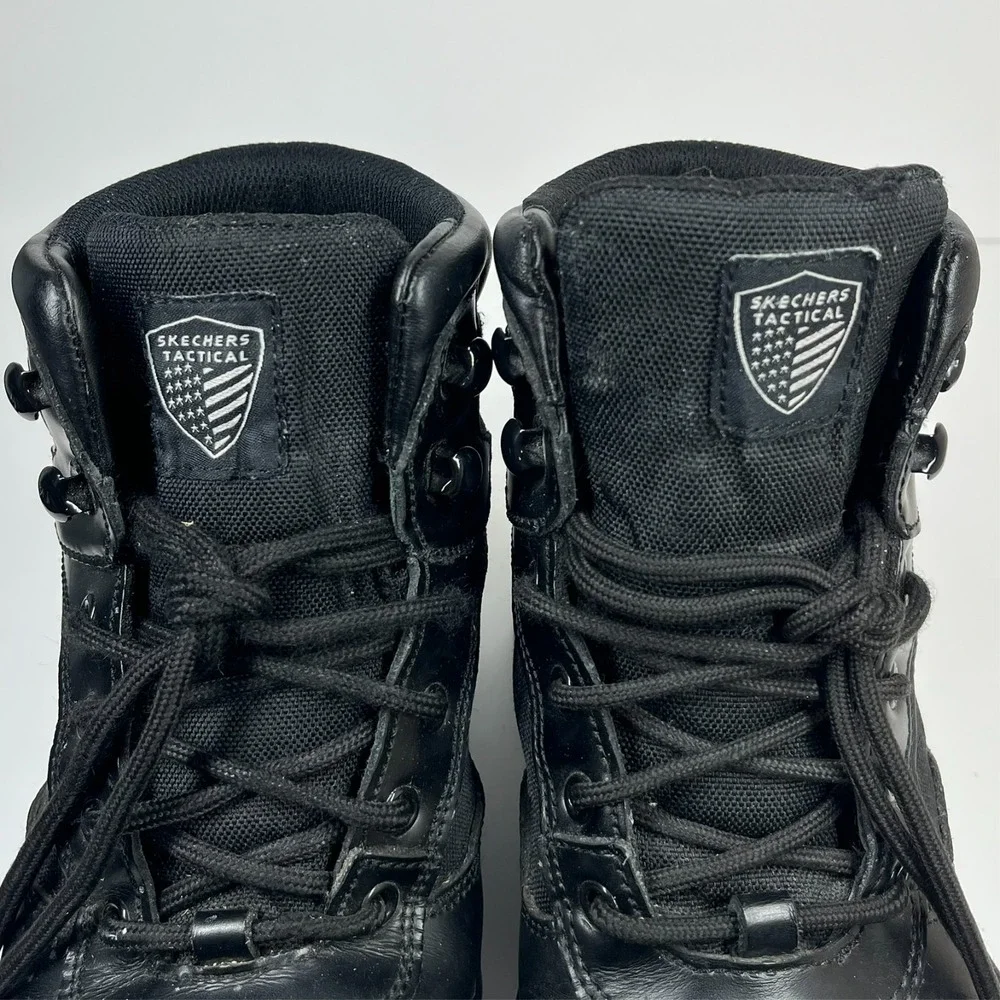 Skechers Wascana Benen Tactical Relaxed Fit Work Boots‎ Men's 7 Waterproof Black